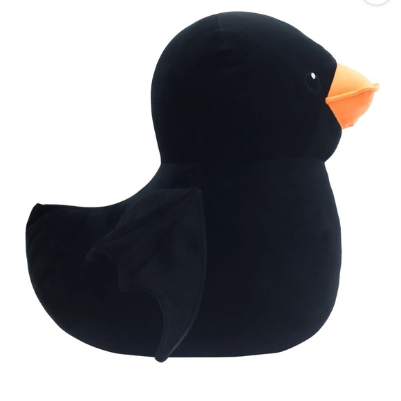 Halloween Jumbo Black Bat Rubber Duck Plush, 23 in, by Way To Celebrate - Picture 4 of 5